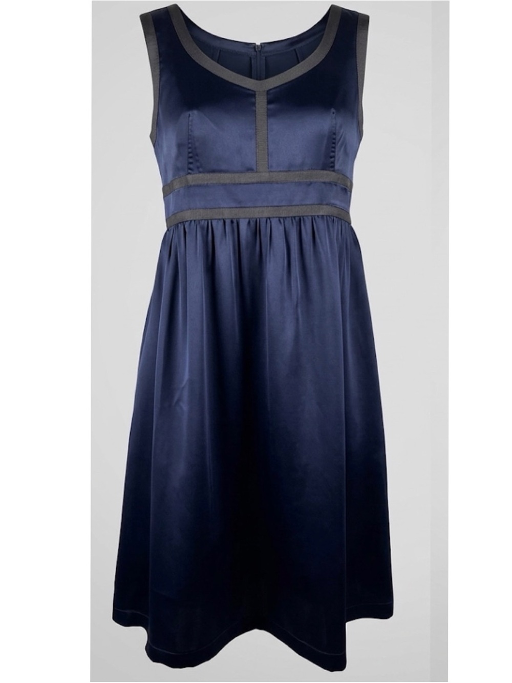 Proenza Schouler For Target Y2K Navy Empire Waist Silk Babydall Mini Dress 7 S